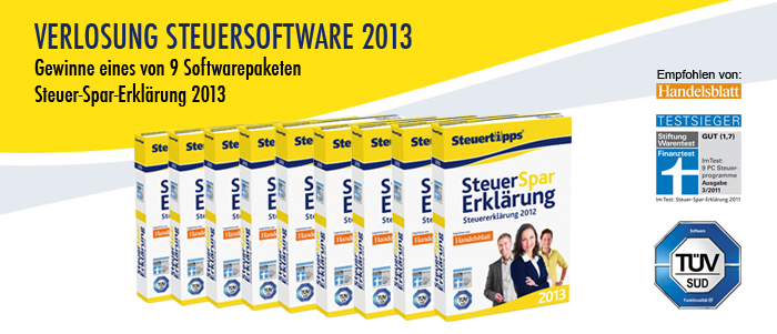 Verlosung Steuersoftware Verlosung Steuersoftware